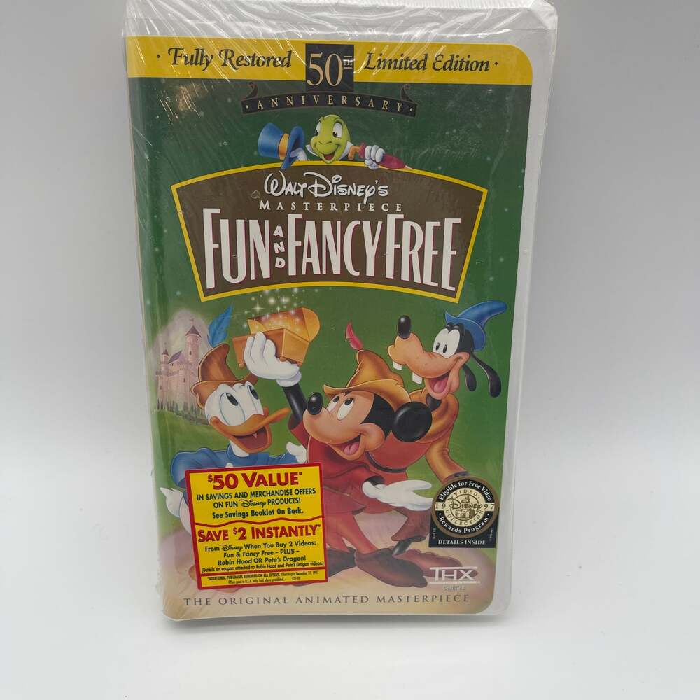 Walt Disney's Masterpiece Fun and Fancy Free 50th Anniversary Limited Edition VH